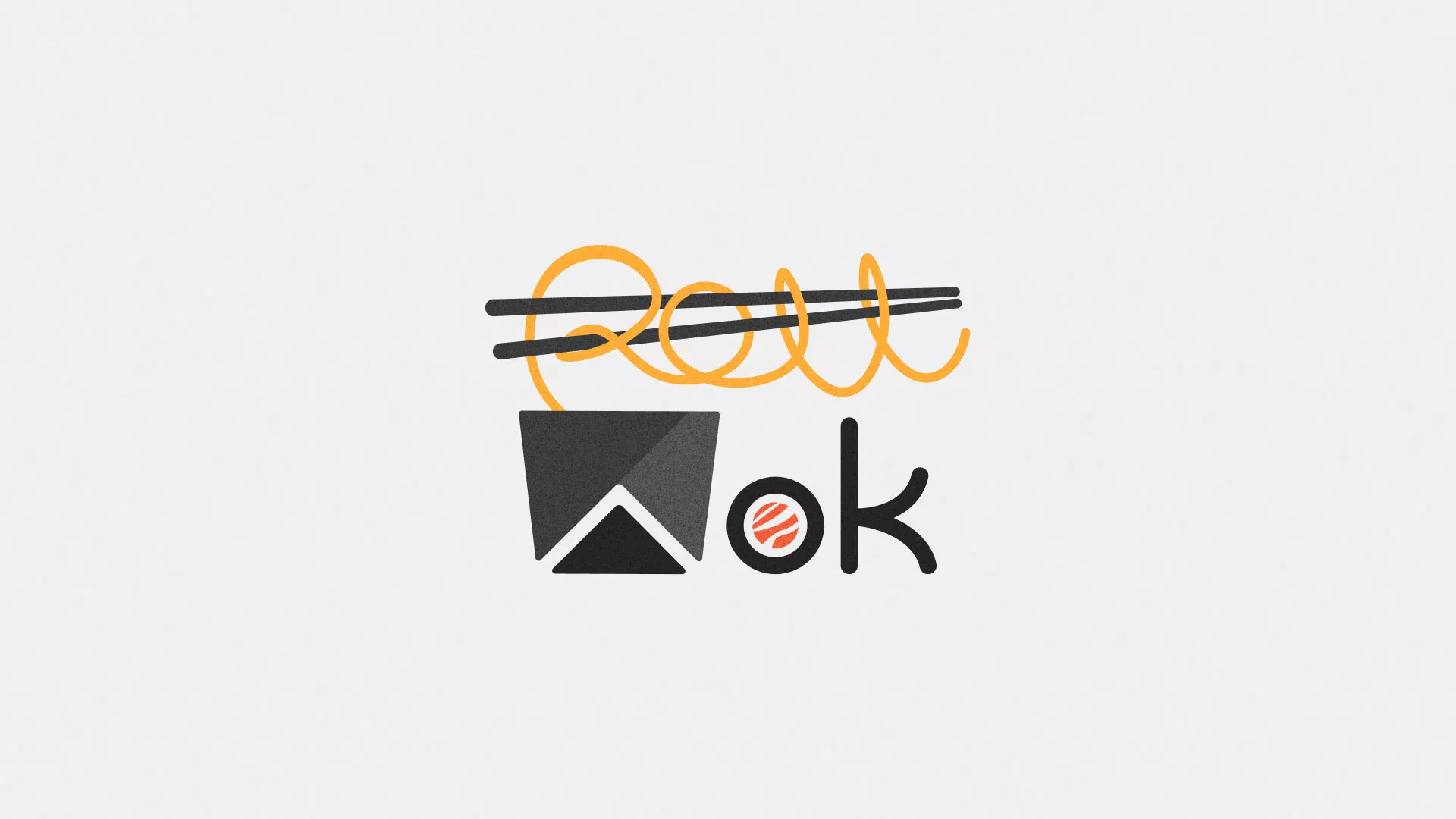 Разработка логотипа суши-бара «Roll Wok Club» в Сясьстрое